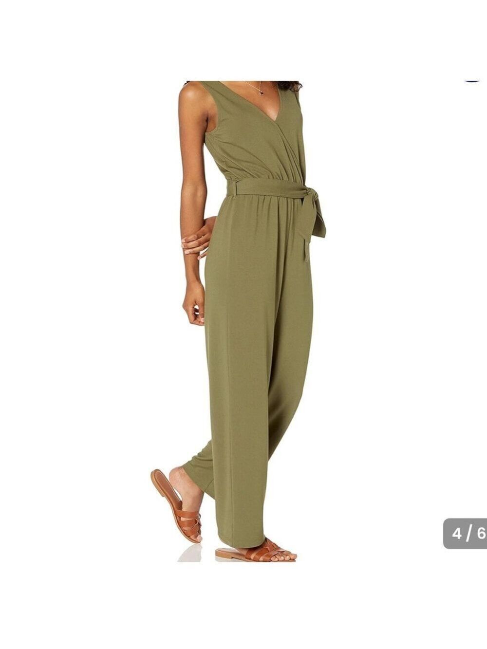 The Drop Women's @caralynmirand Sleeveless Wrap Jumpsuit - Picture 3 of 8